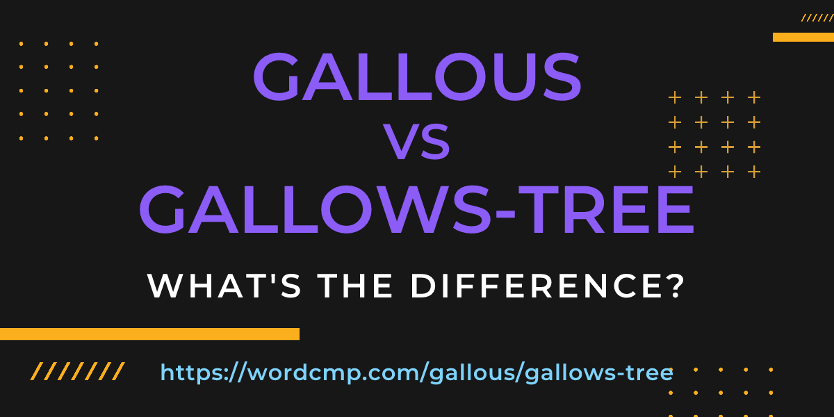Difference between gallous and gallows-tree