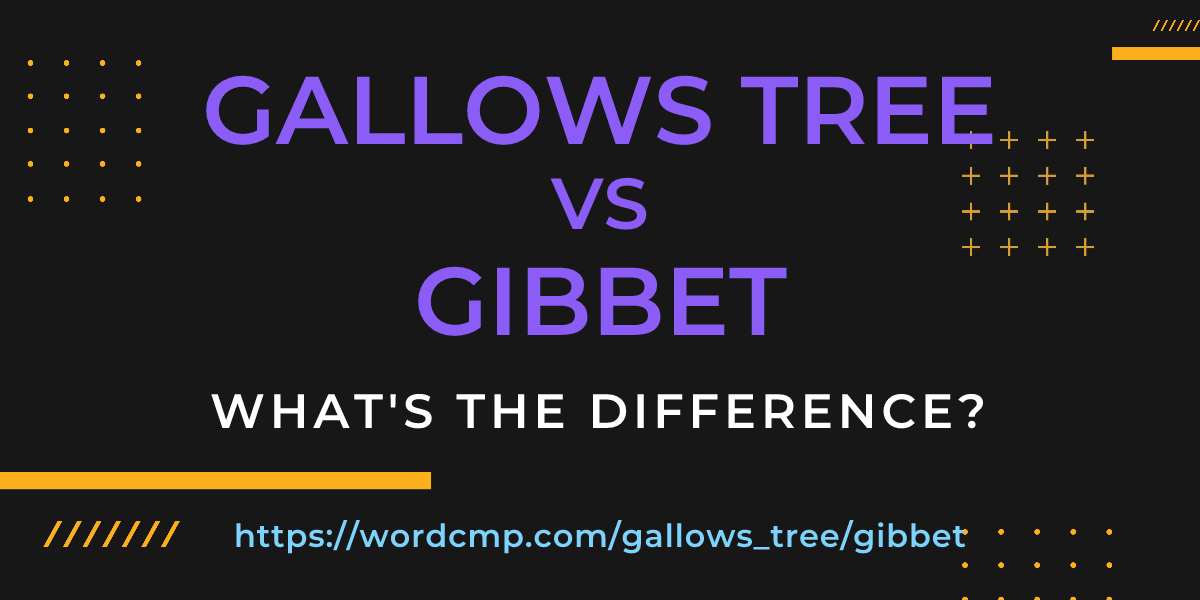 Difference between gallows tree and gibbet