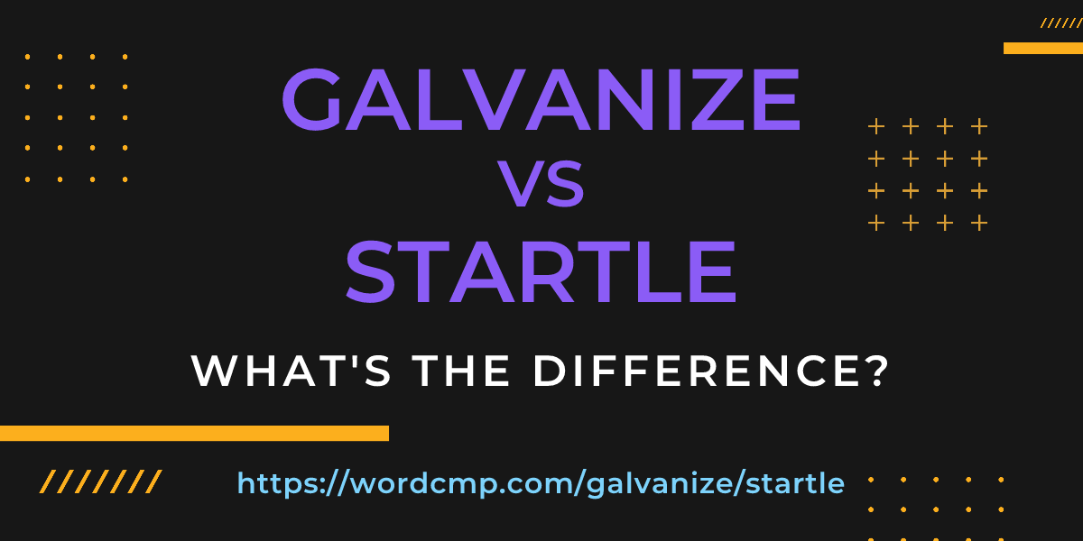 Difference between galvanize and startle