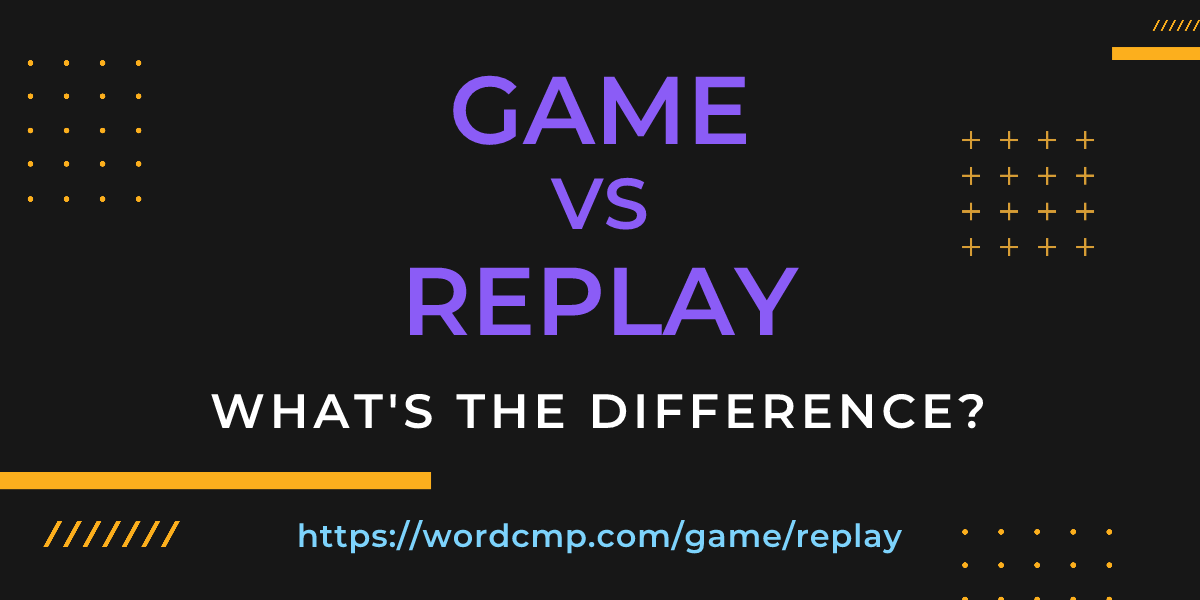 Difference between game and replay