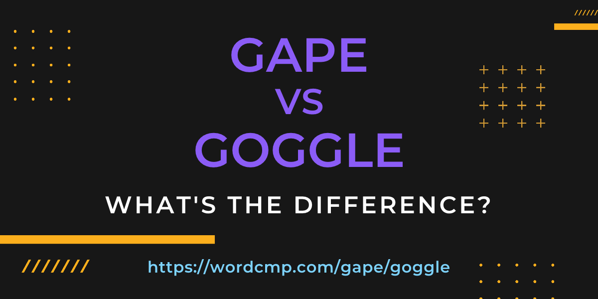 Difference between gape and goggle