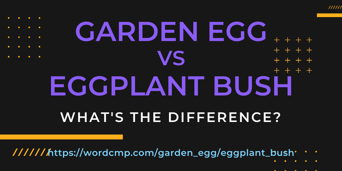 Difference between garden egg and eggplant bush