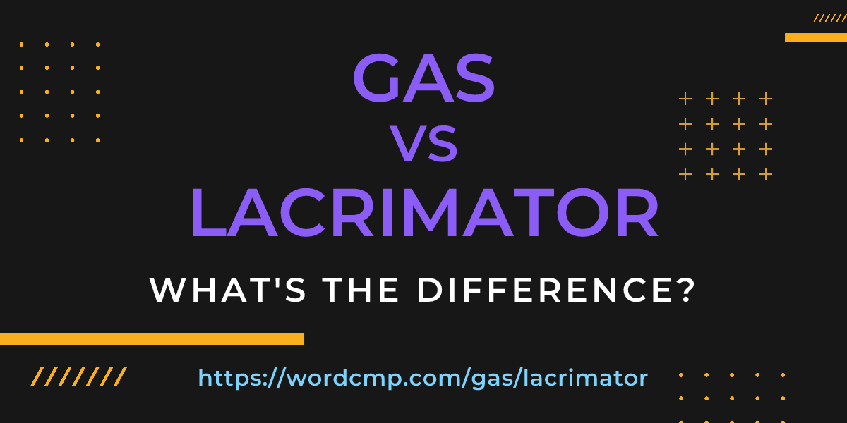 Difference between gas and lacrimator