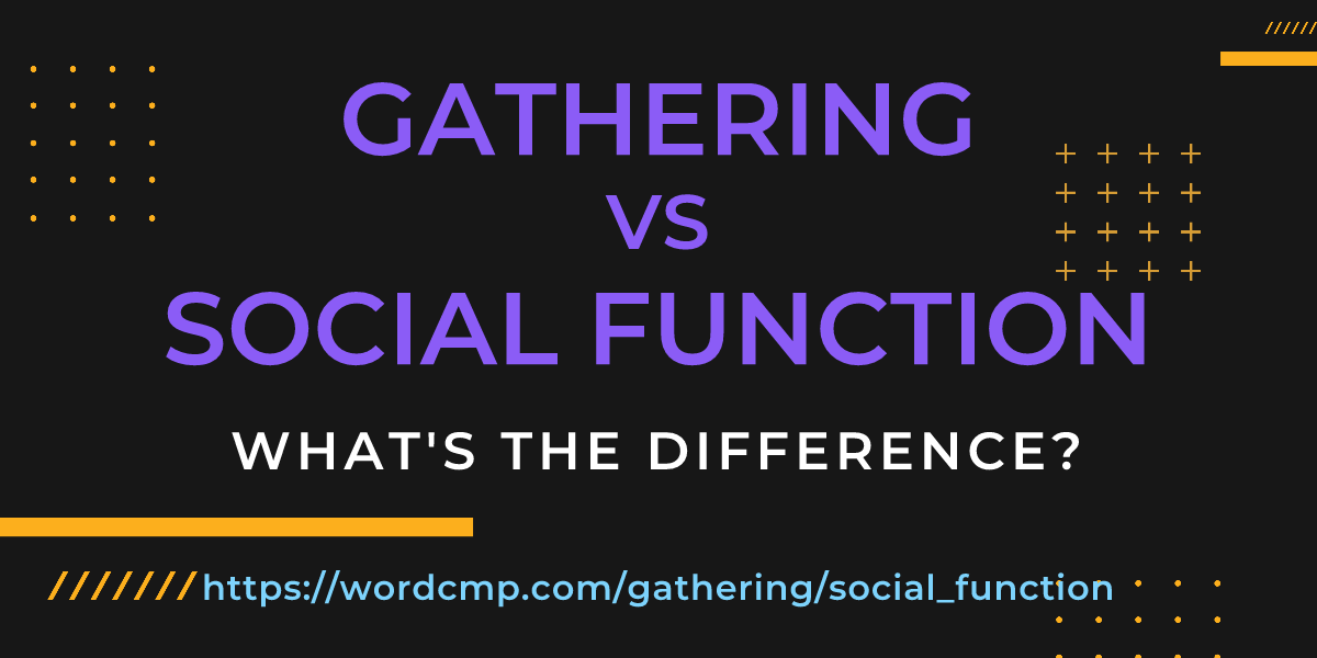 Difference between gathering and social function