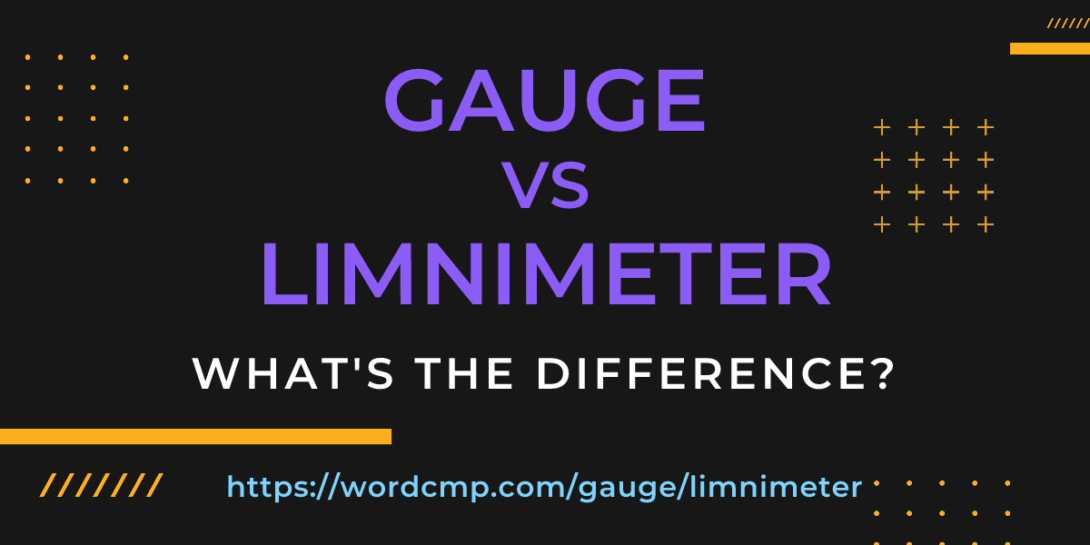 Difference between gauge and limnimeter