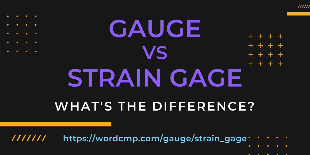 Difference between gauge and strain gage