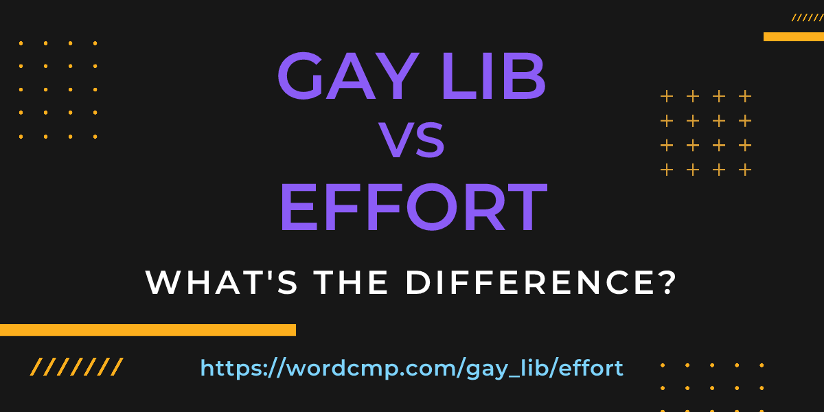 Difference between gay lib and effort