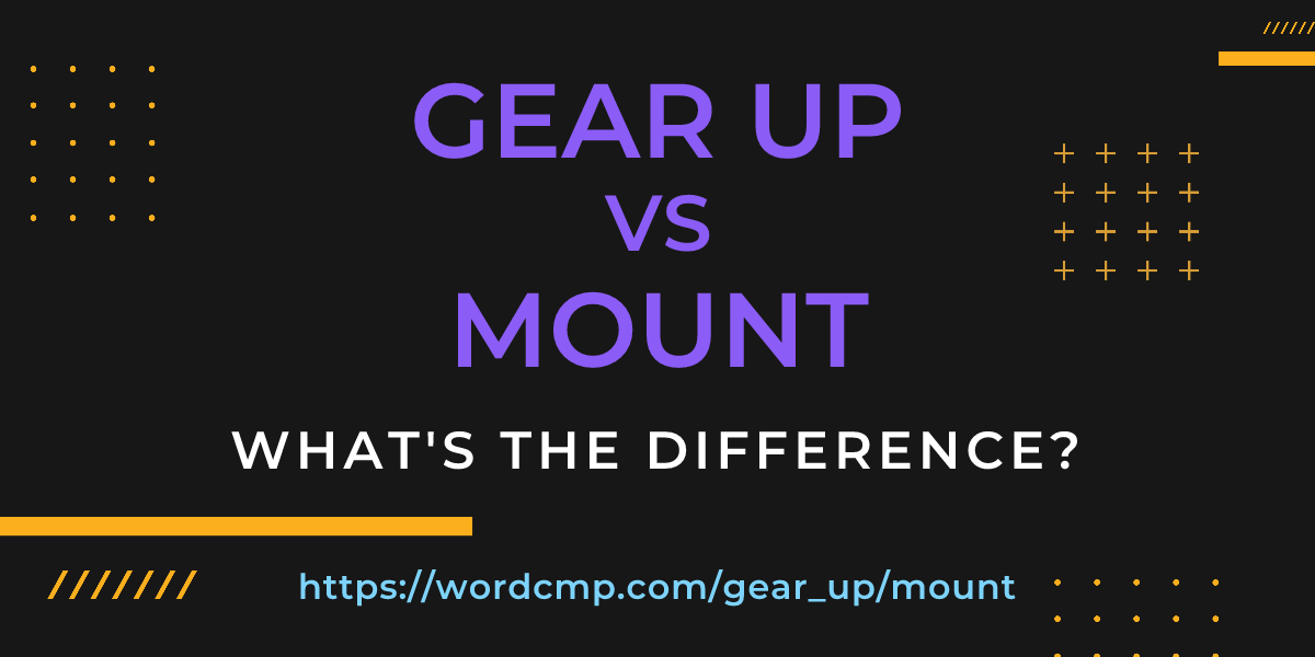 Difference between gear up and mount