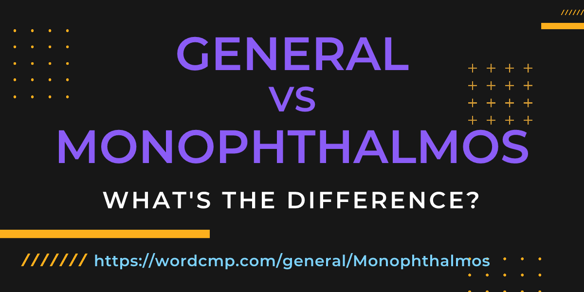 Difference between general and Monophthalmos