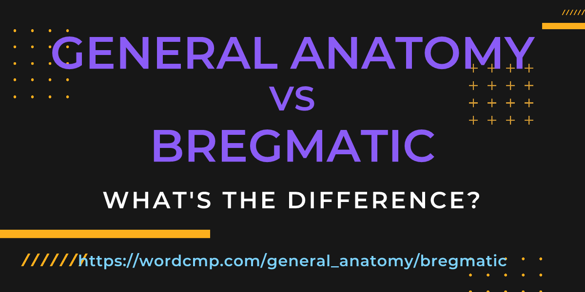 Difference between general anatomy and bregmatic