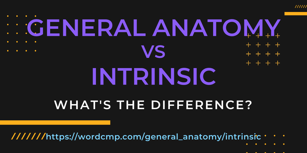 Difference between general anatomy and intrinsic