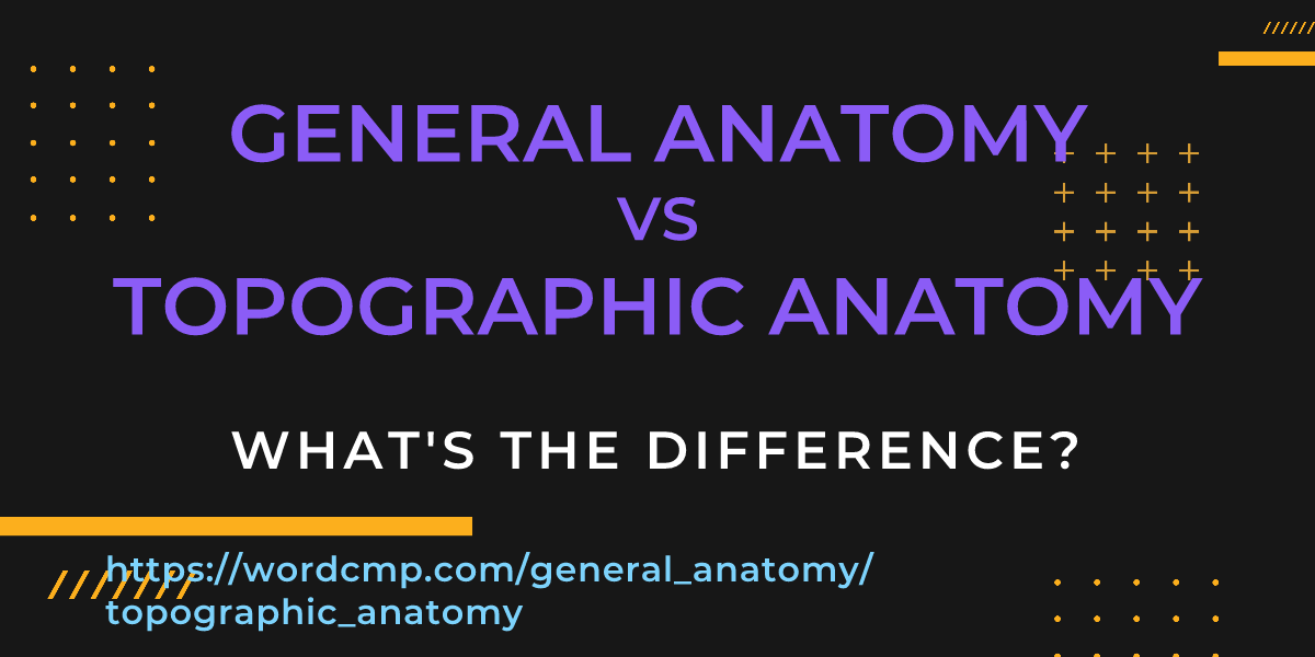 Difference between general anatomy and topographic anatomy