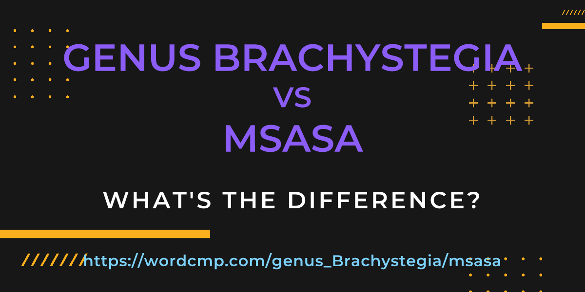 Difference between genus Brachystegia and msasa