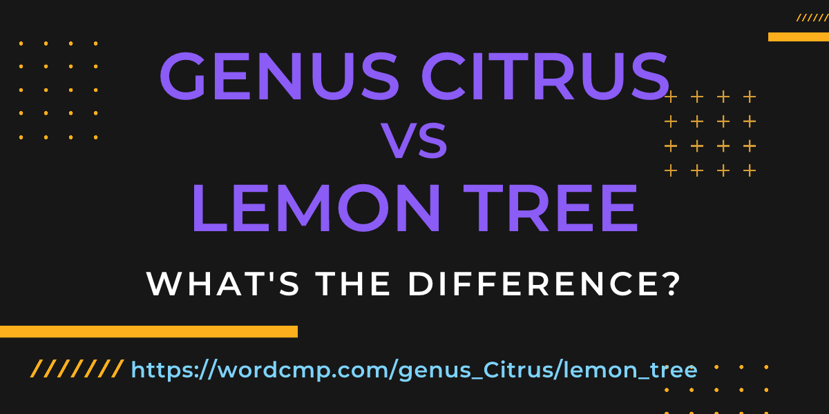 Difference between genus Citrus and lemon tree