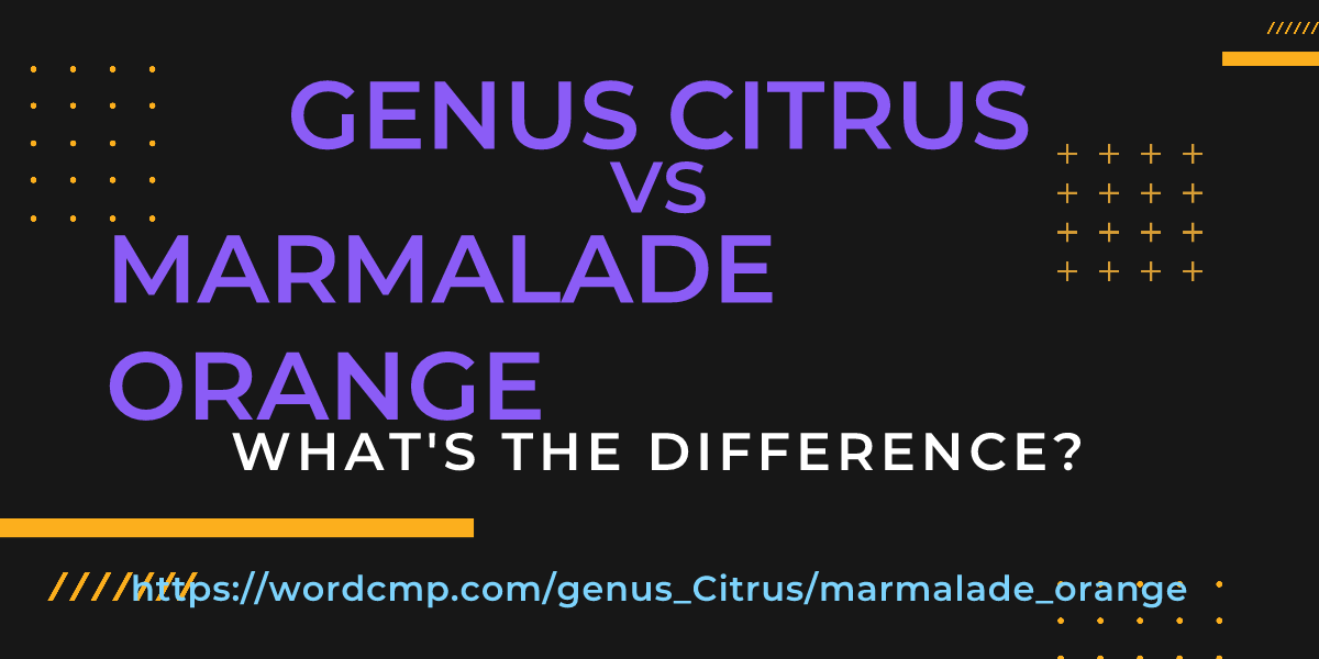 Difference between genus Citrus and marmalade orange
