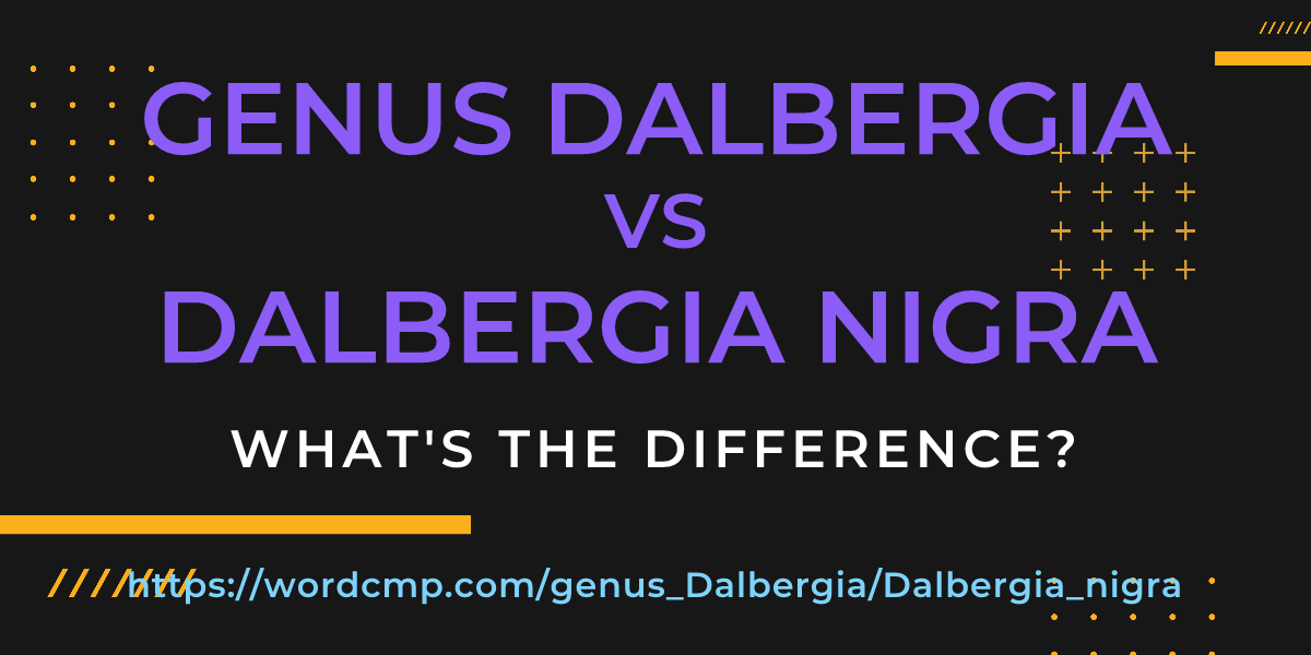 Difference between genus Dalbergia and Dalbergia nigra