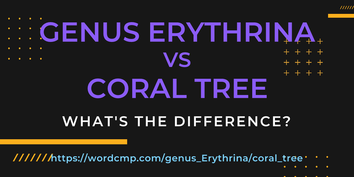 Difference between genus Erythrina and coral tree