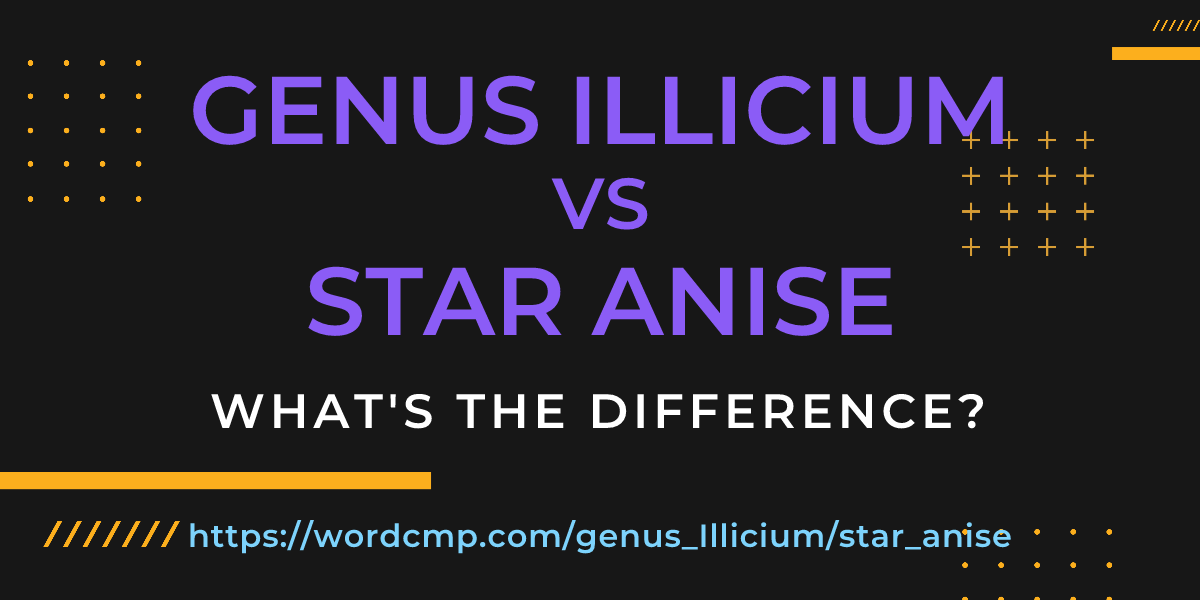 Difference between genus Illicium and star anise