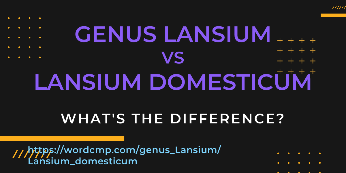 Difference between genus Lansium and Lansium domesticum