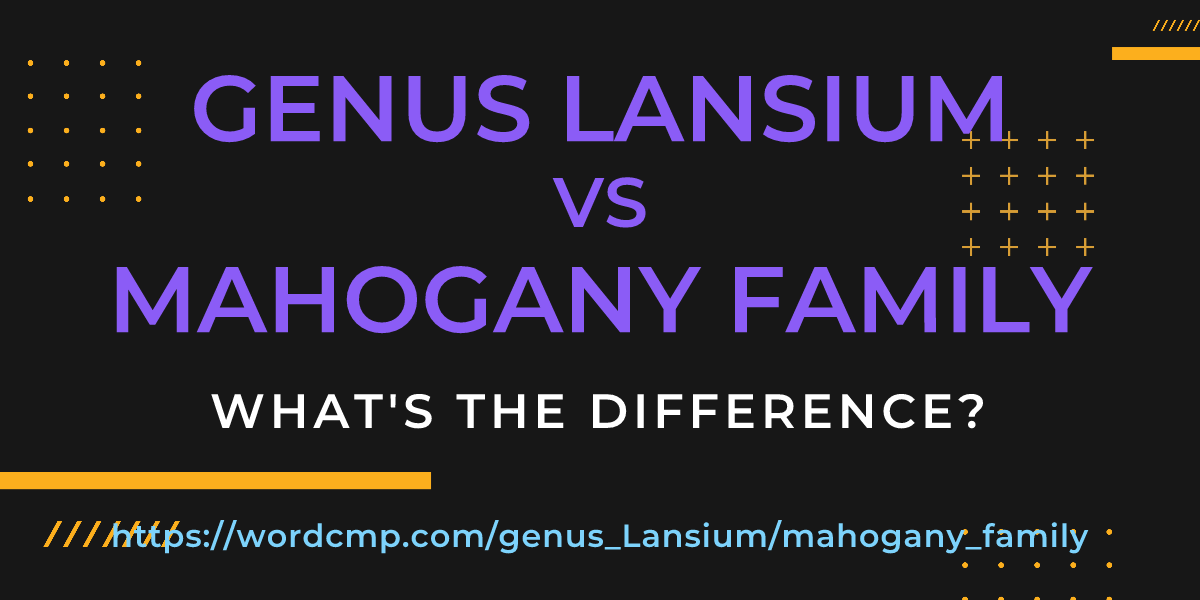 Difference between genus Lansium and mahogany family