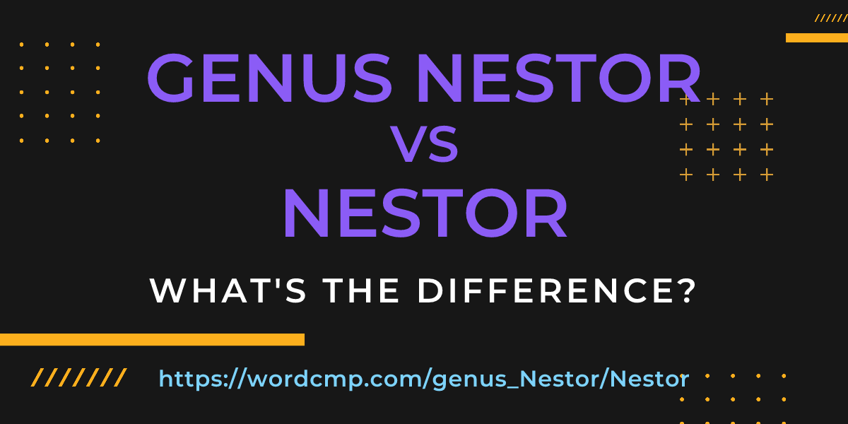 Difference between genus Nestor and Nestor
