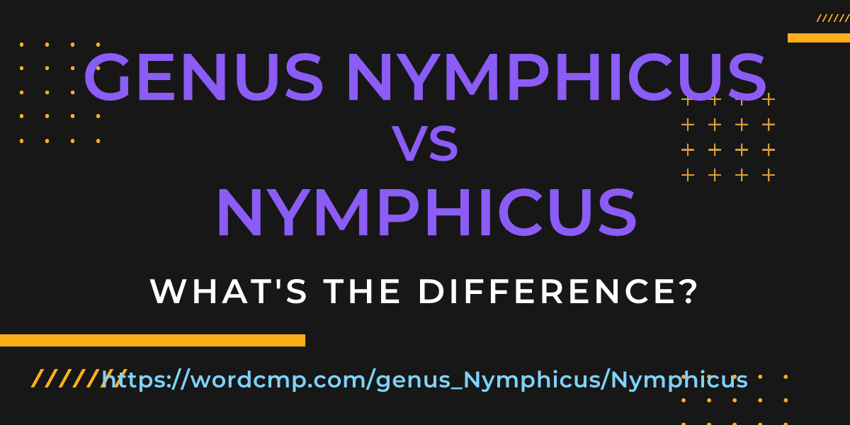 Difference between genus Nymphicus and Nymphicus