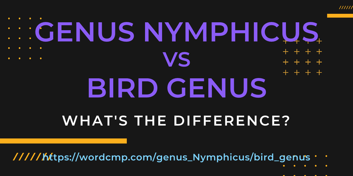 Difference between genus Nymphicus and bird genus
