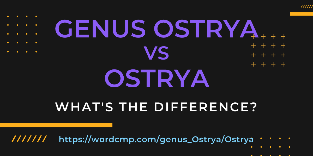 Difference between genus Ostrya and Ostrya