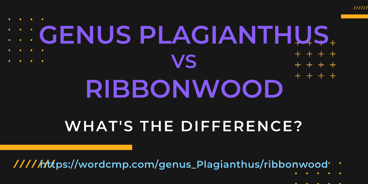 Difference between genus Plagianthus and ribbonwood