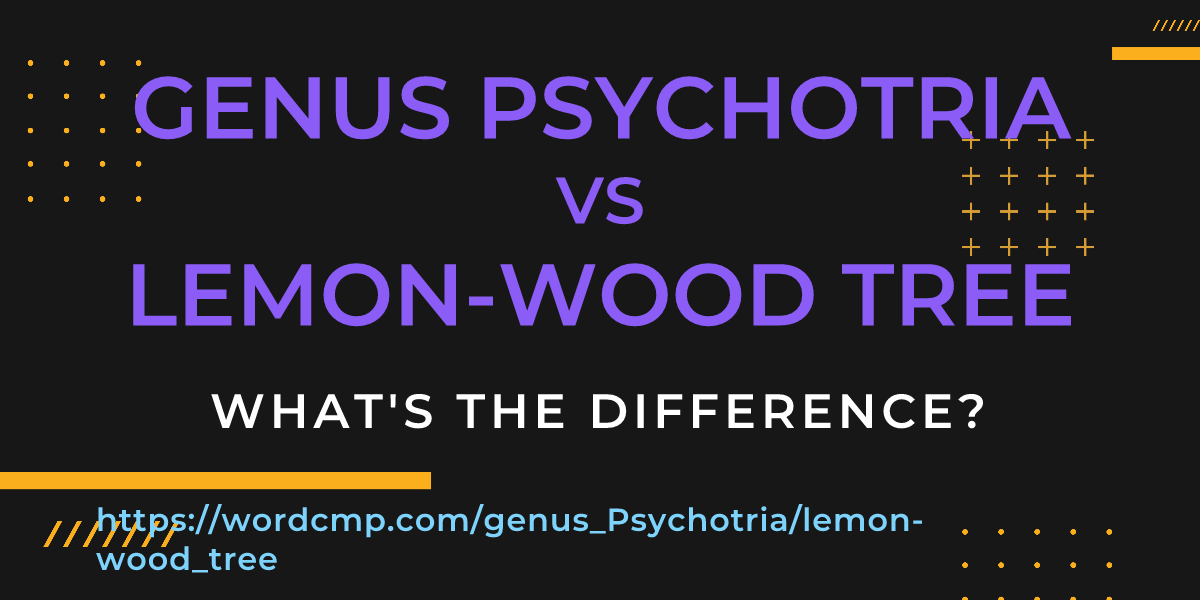Difference between genus Psychotria and lemon-wood tree