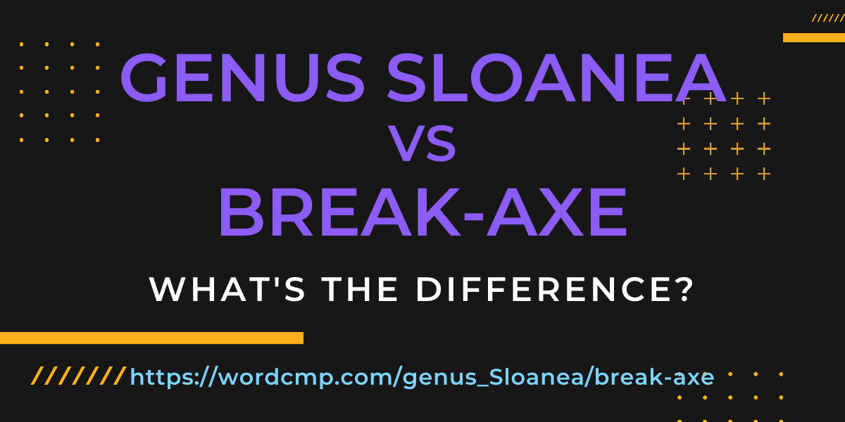 Difference between genus Sloanea and break-axe