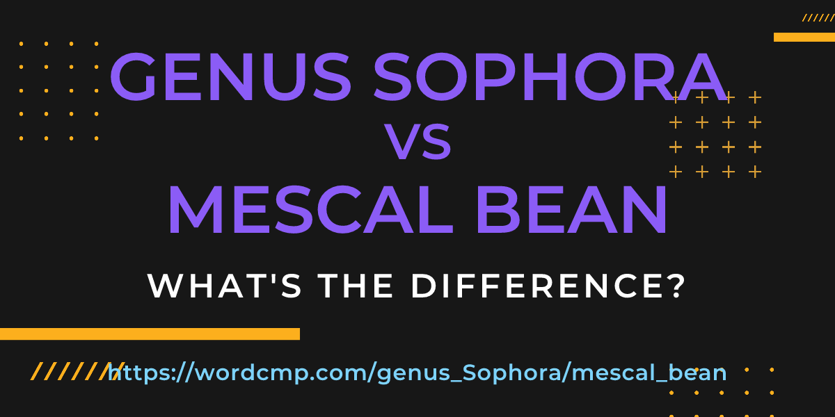 Difference between genus Sophora and mescal bean