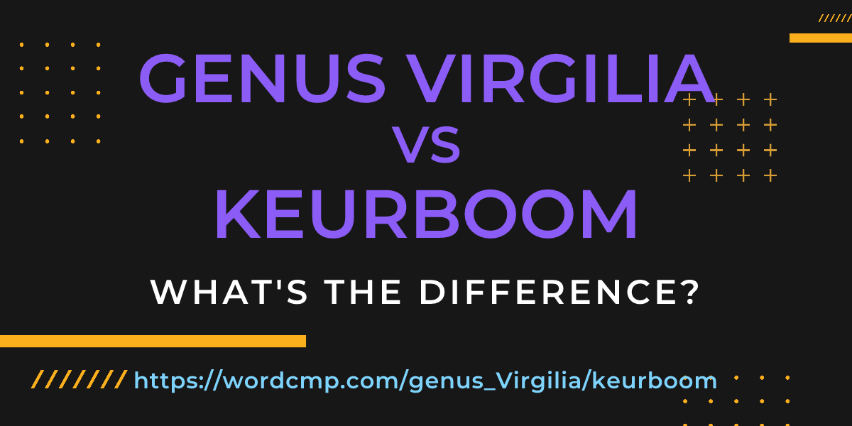Difference between genus Virgilia and keurboom