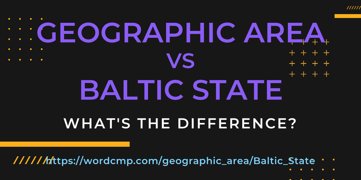 Difference between geographic area and Baltic State