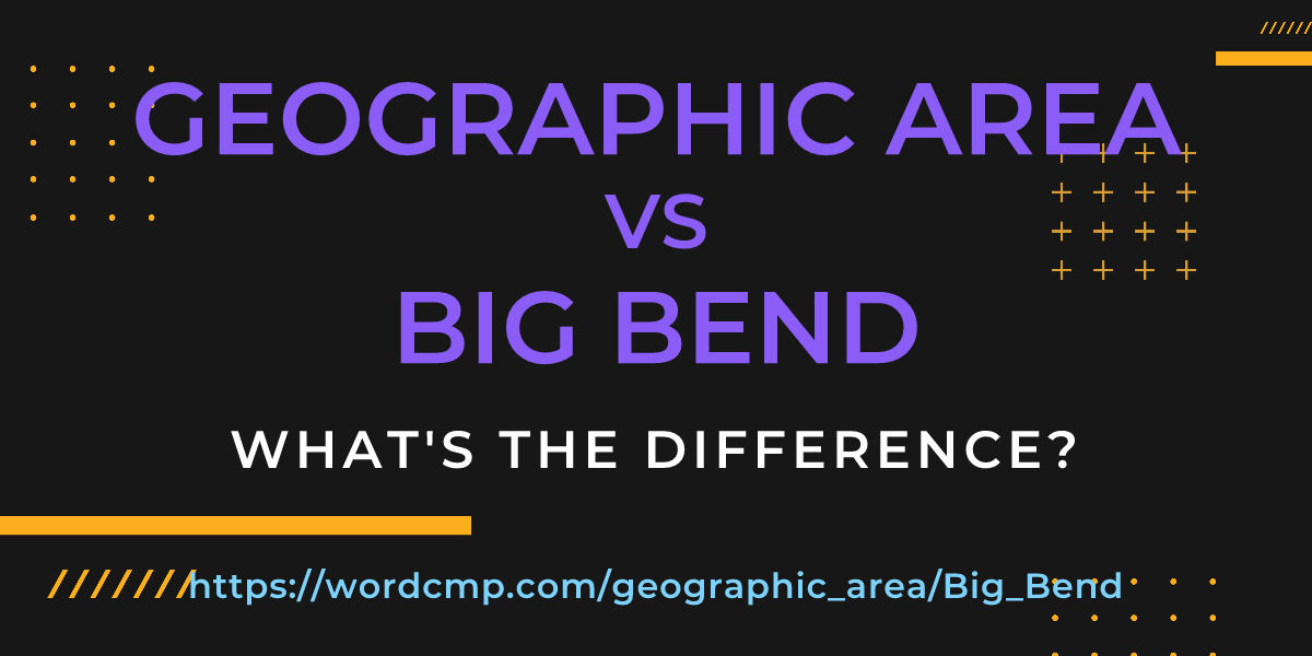 Difference between geographic area and Big Bend