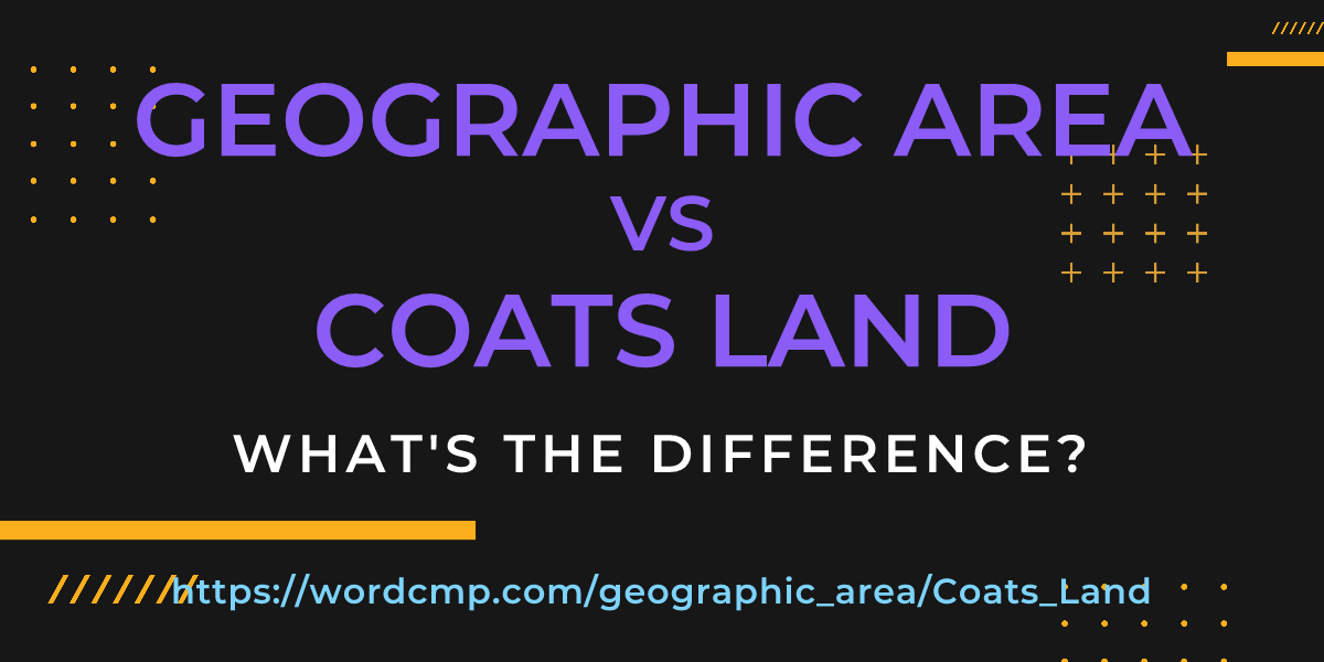 Difference between geographic area and Coats Land