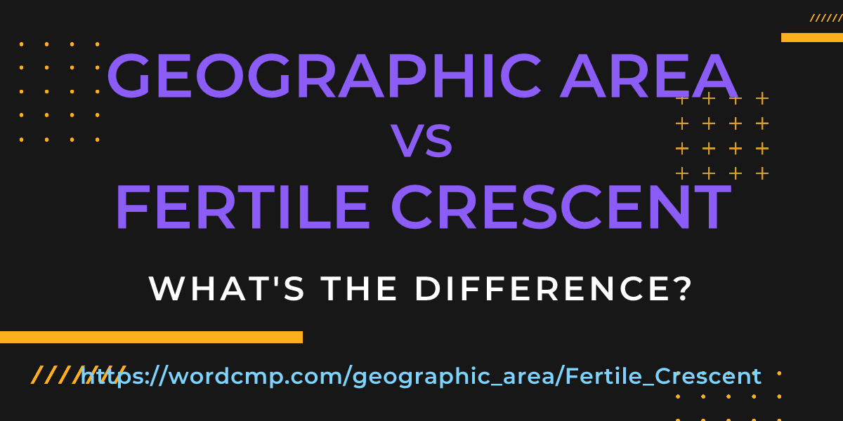 Difference between geographic area and Fertile Crescent