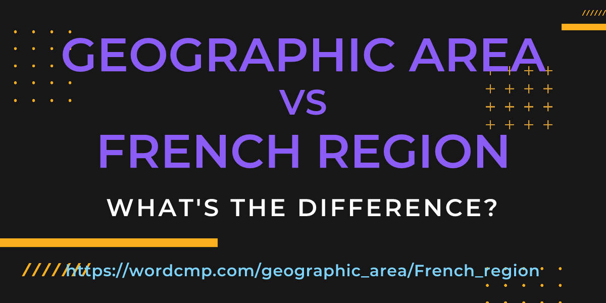Difference between geographic area and French region