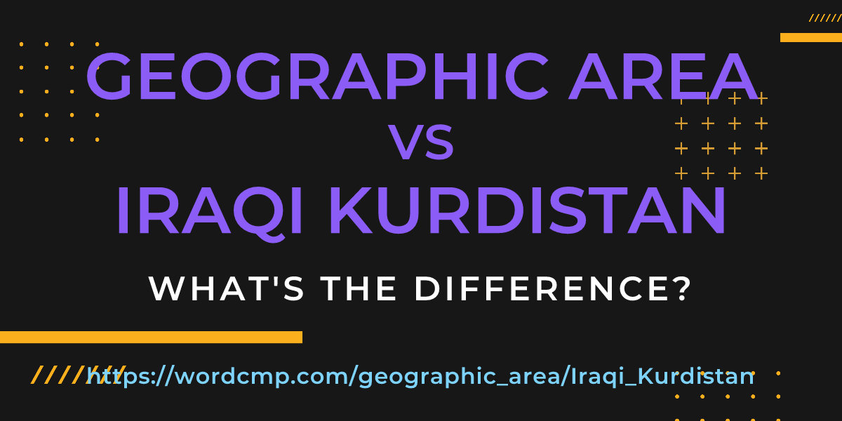 Difference between geographic area and Iraqi Kurdistan