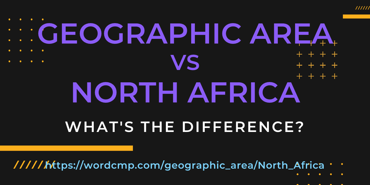 Difference between geographic area and North Africa