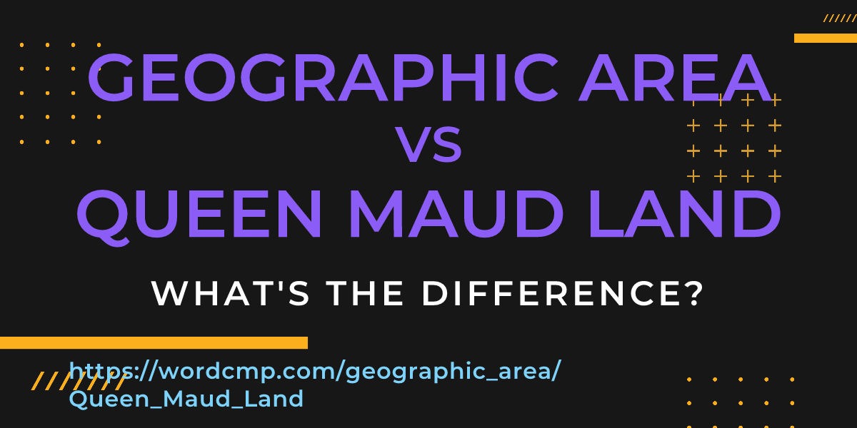 Difference between geographic area and Queen Maud Land