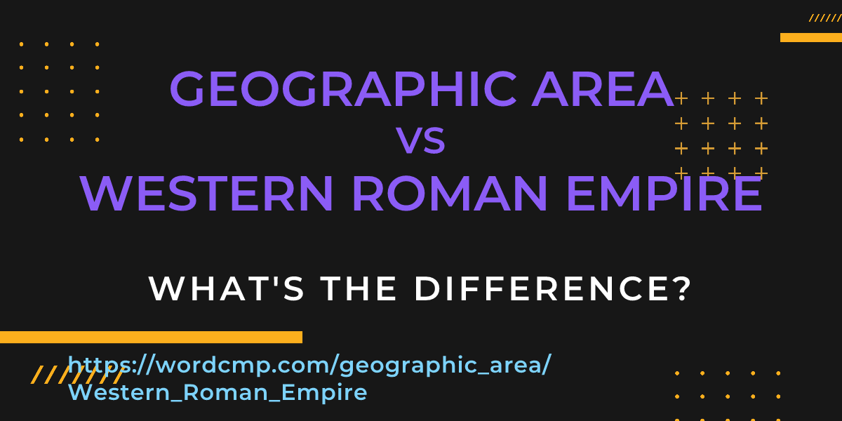 Difference between geographic area and Western Roman Empire