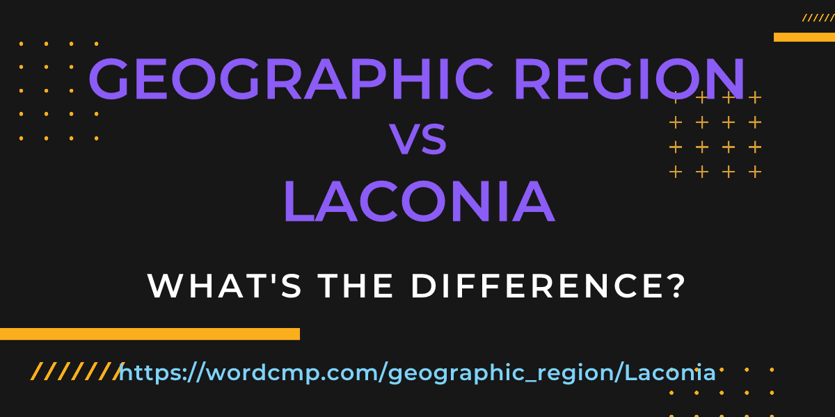 Difference between geographic region and Laconia