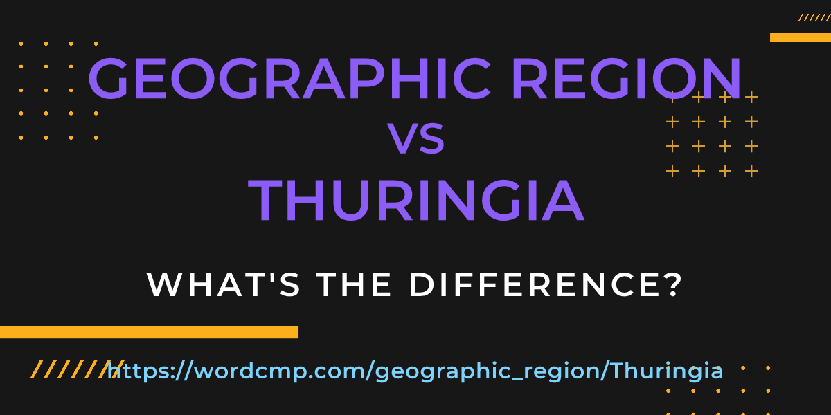 Difference between geographic region and Thuringia