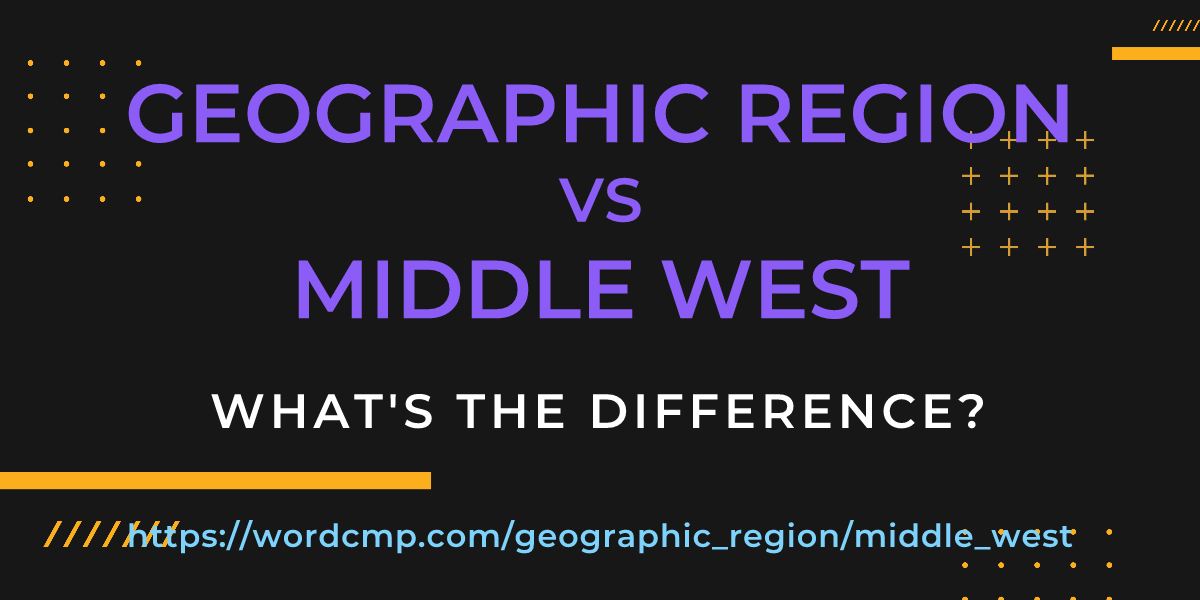 Difference between geographic region and middle west
