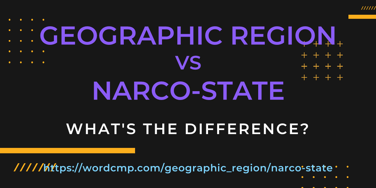 Difference between geographic region and narco-state