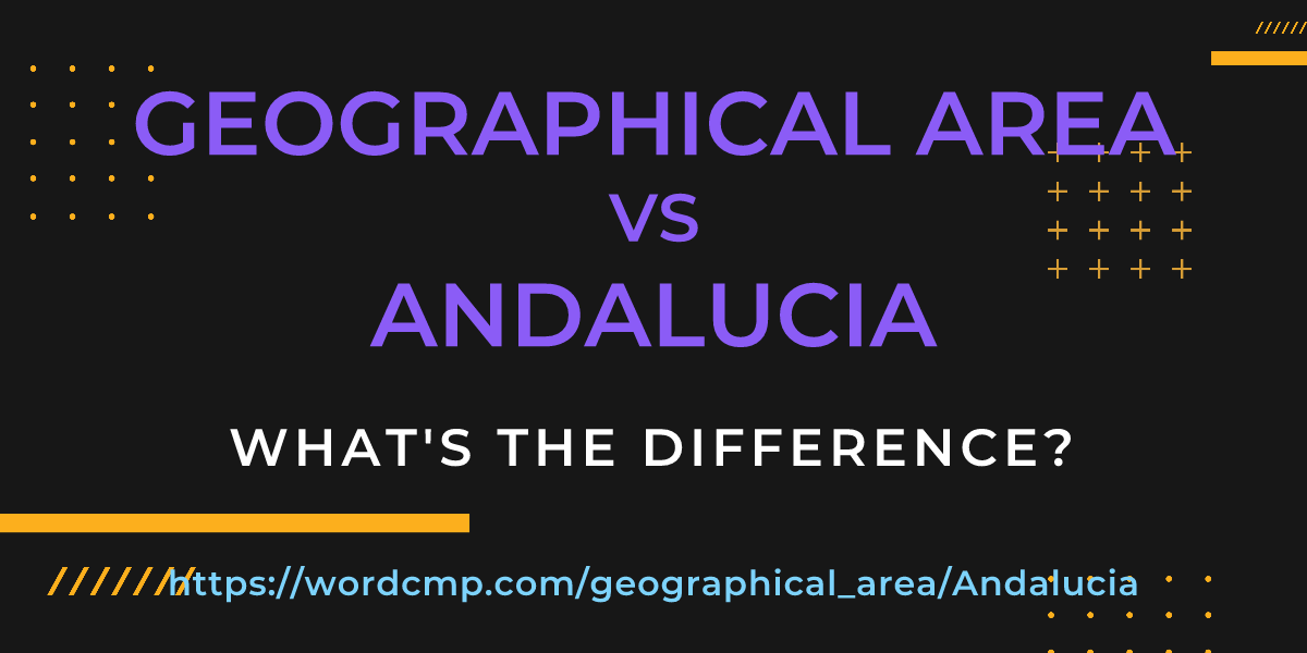 Difference between geographical area and Andalucia