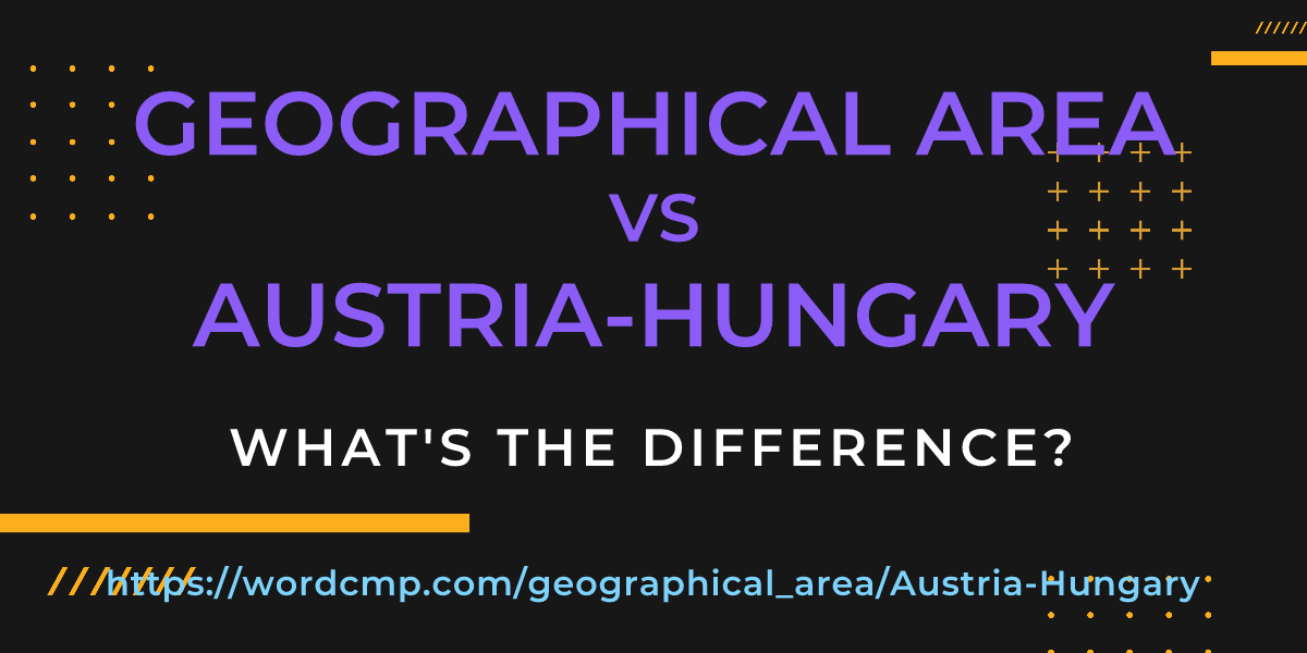 Difference between geographical area and Austria-Hungary