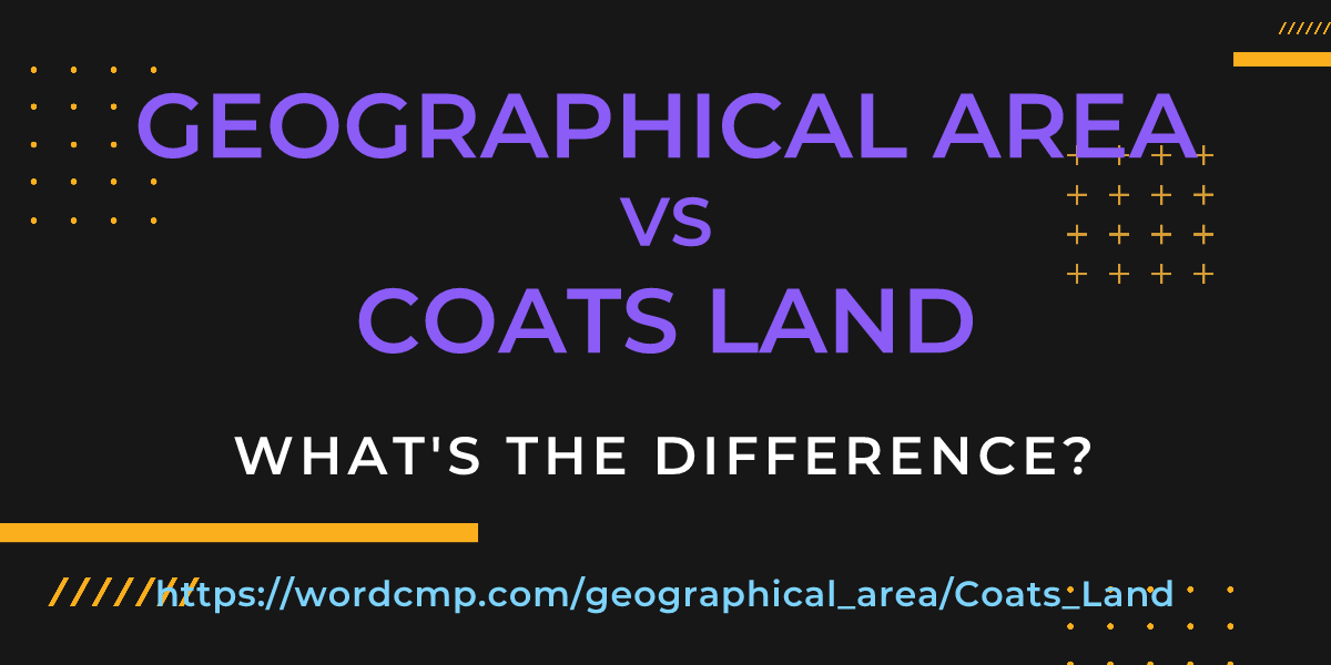Difference between geographical area and Coats Land