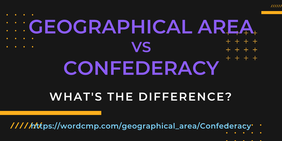 Difference between geographical area and Confederacy